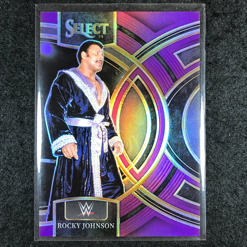2024 Select WWE ROCKY JOHNSON Premier Level Purple 50/99 #144