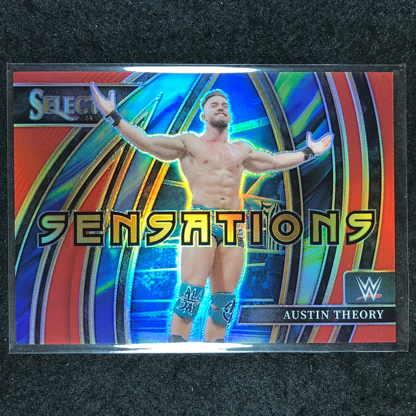 2024 Select WWE AUSTIN THEORY Sensations Red 93/99 #14