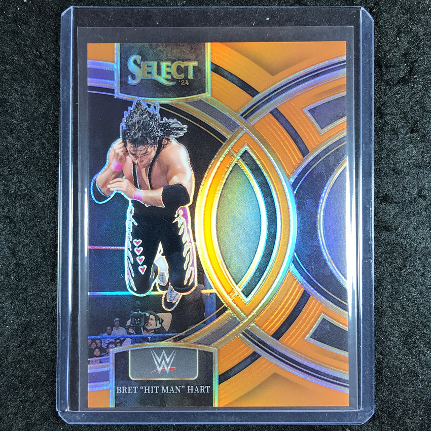2024 Select WWE BRET "HIT MAN" HART Premier Level Orange 33/49 #163