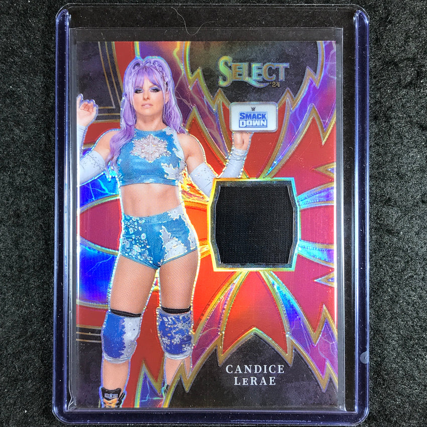 2024 Select WWE CANDICE LERAE Sparks Jersey Relic Red 58/99
