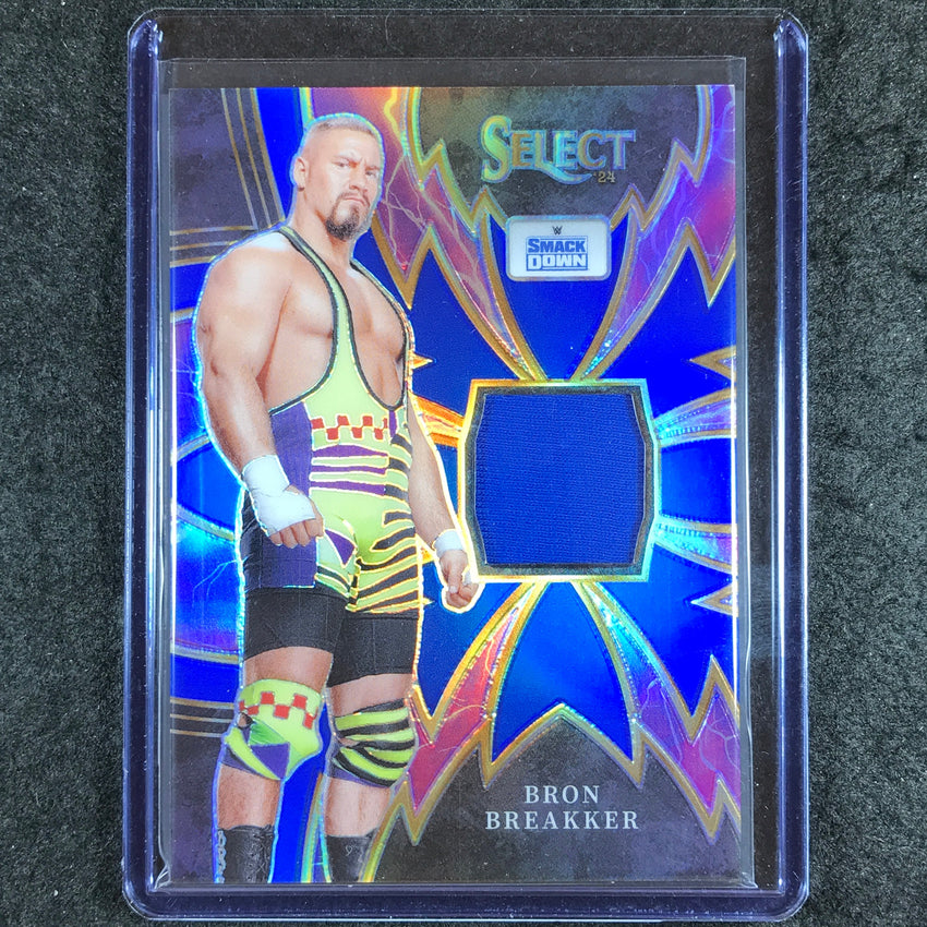 2024 Select WWE BRON BREAKKER Sparks Jersey Relic Blue 38/49