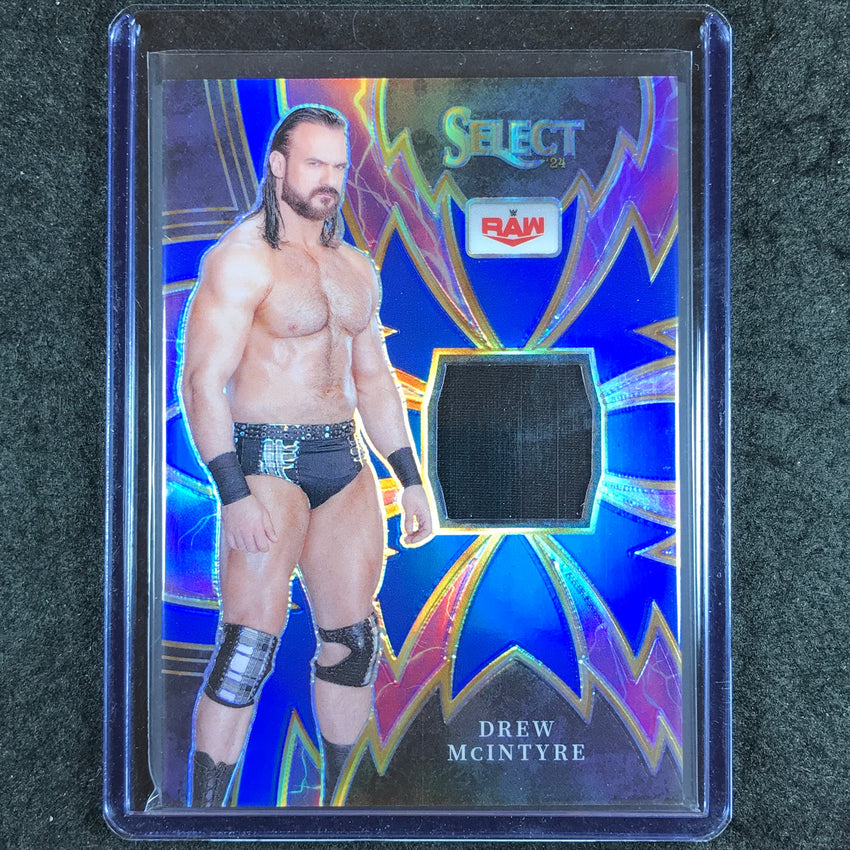 2024 Select WWE DREW MCINTYRE Sparks Jersey Relic Blue 35/49