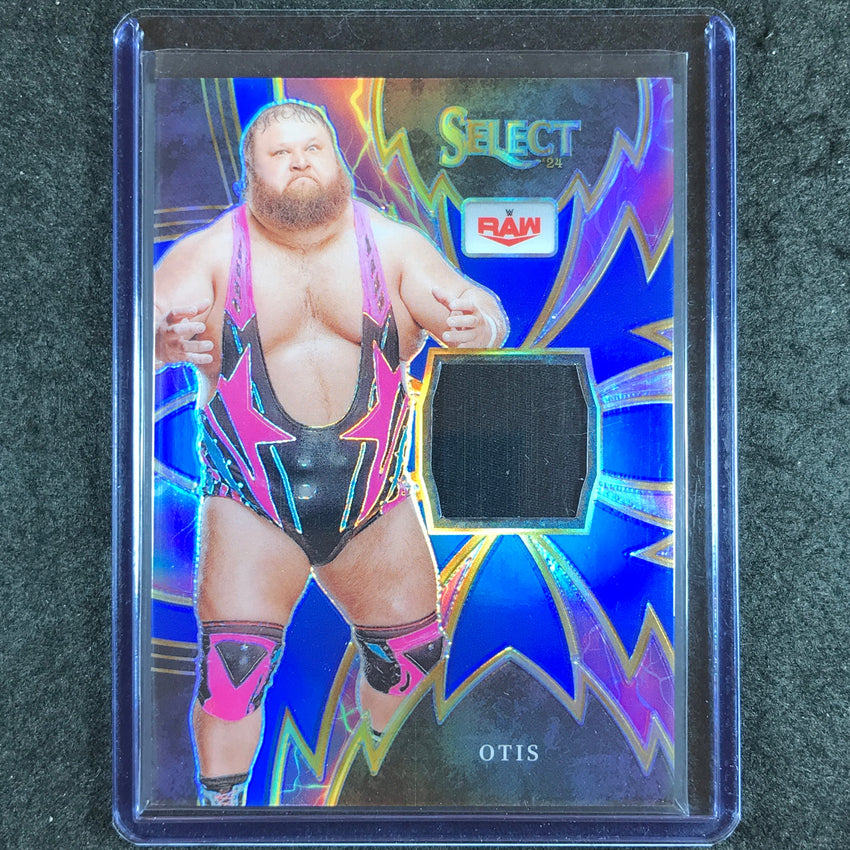 2024 Select WWE OTIS Sparks Jersey Relic Blue 41/49