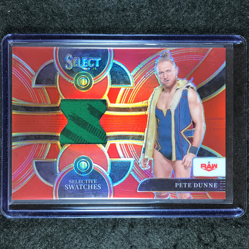 2024 Select WWE PETE DUNNE Selective Swatches Jersey Relic Red 49/99