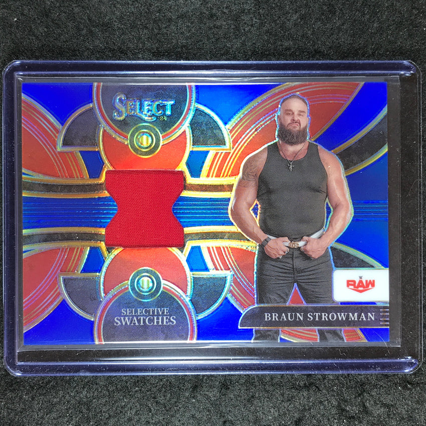 2024 Select WWE BRAUN STROWMAN Selective Swatches Jersey Relic Blue 1/49