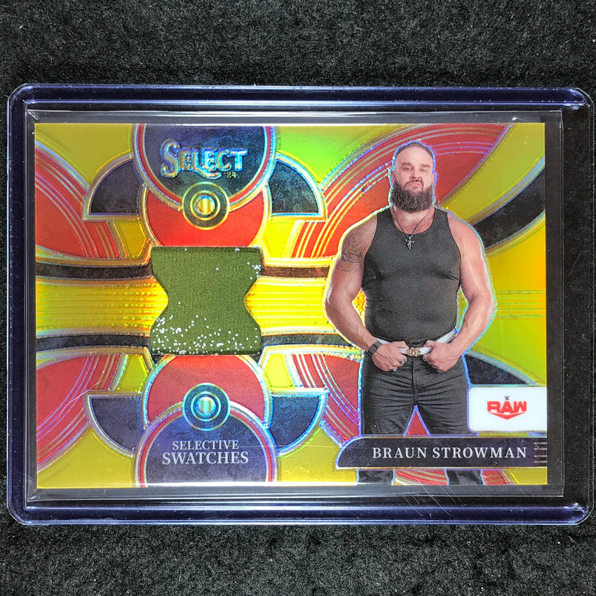 2024 Select WWE BRAUN STROWMAN Selective Swatches Patch Relic Gold 6/10
