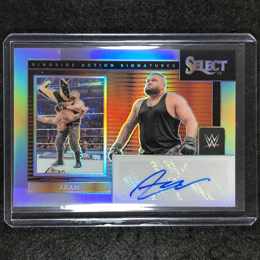 2024 Select WWE AKAM Ringside Action Signatures Auto Refractor #AKM