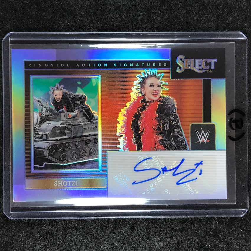 2024 Select WWE SHOTZI Ringside Action Signatures Auto Refractor #SHZ (B)