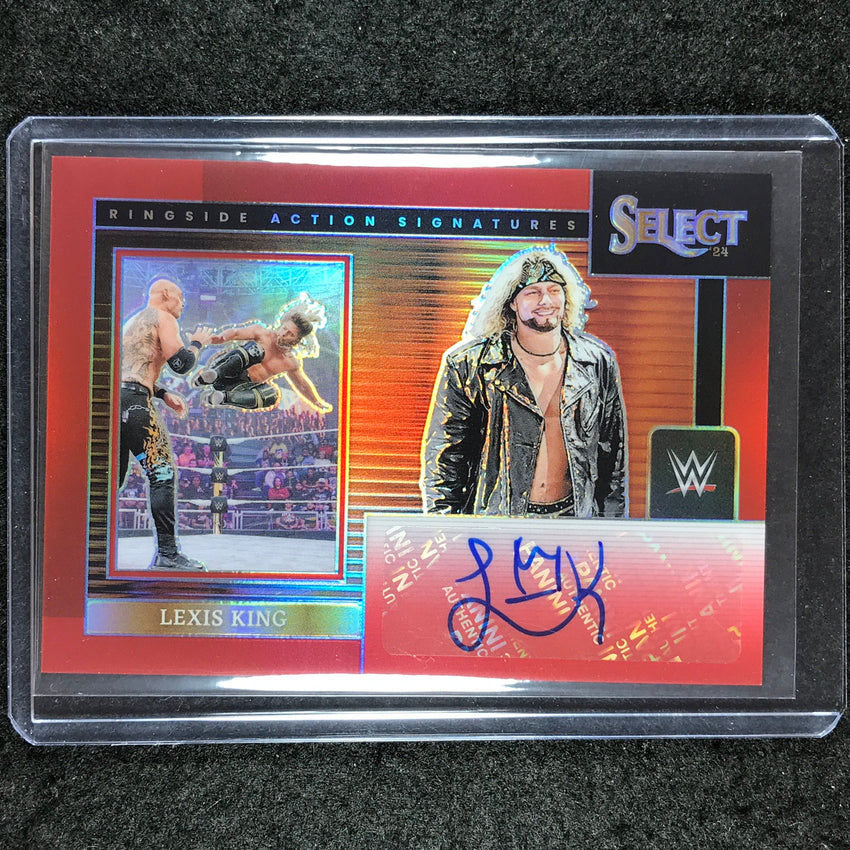 2024 Select WWE LEXIS KING Ringside Action Signatures Auto Red 93/99