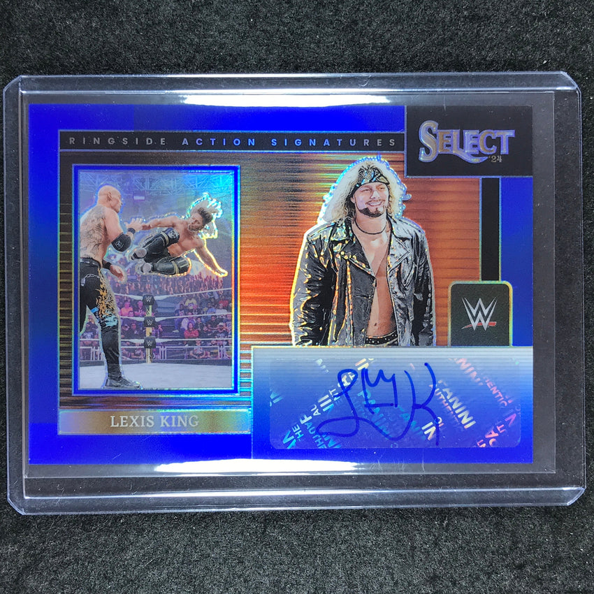 2024 Select WWE LEXIS KING Ringside Action Signatures Auto Blue 41/49