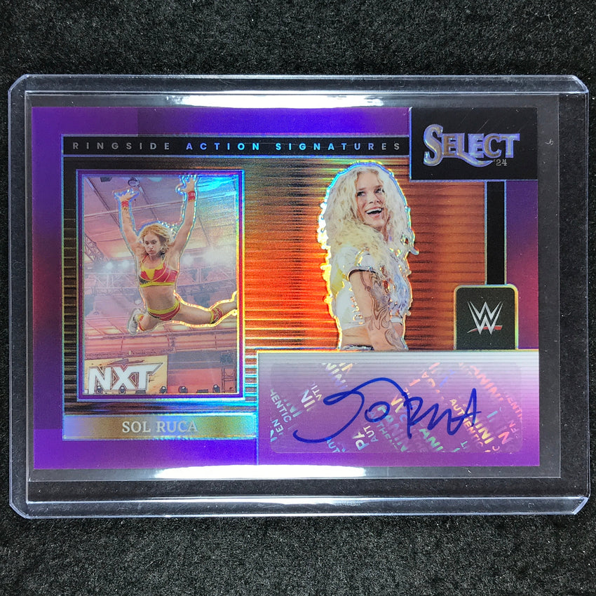 2024 Select WWE SOL RUCA Ringside Action Signatures Auto Purple 28/35