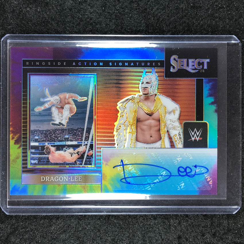 2024 Select WWE DRAGON LEE Ringside Action Signatures Auto Tie-Dye 21/25