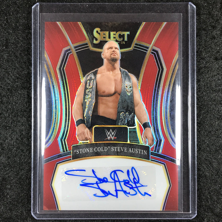 2024 Select WWE "STONE COLD" STEVE AUSTIN Legendary Signatures Auto Red 31/99