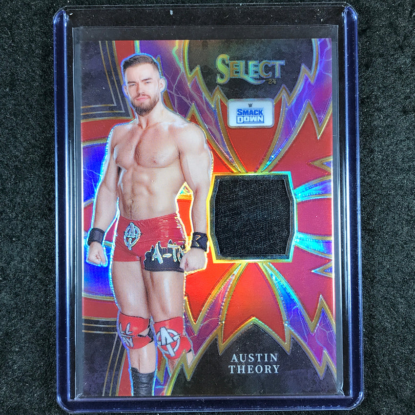 2024 Select WWE AUSTIN THEORY Sparks Jersey Relic Red 81/99