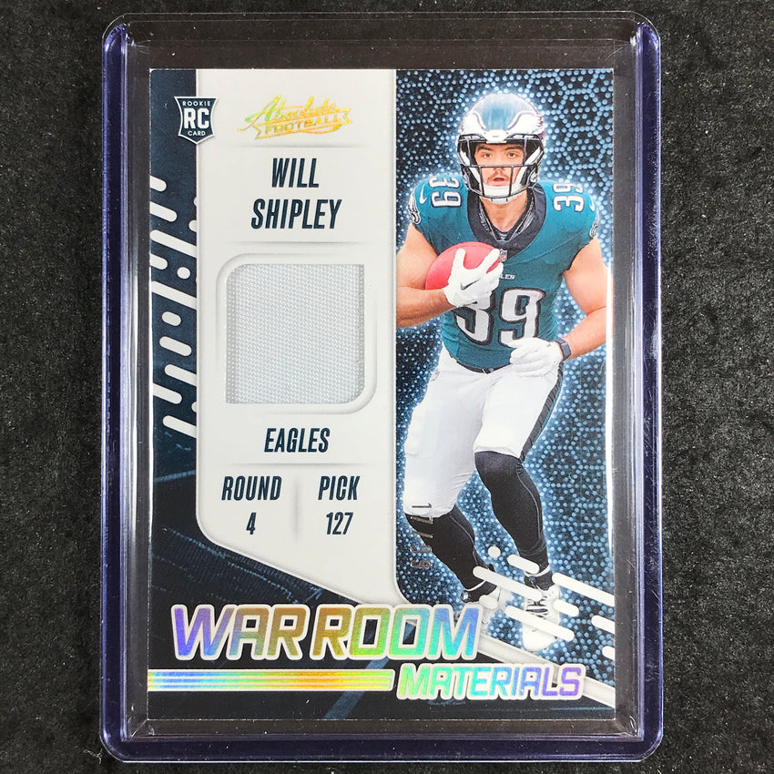 2024 Absolute Football WILL SHIPLEY War Room Materials Rookie Patch Gold 17/99