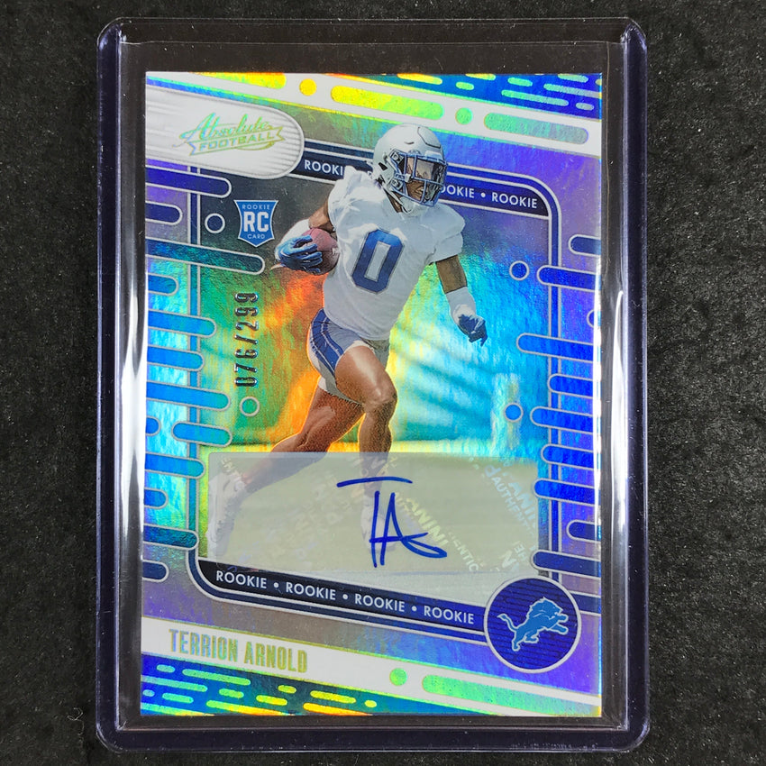 2024 Absolute Football TERRION ARNOLD Signature Rookies Auto Spectrum 76/299