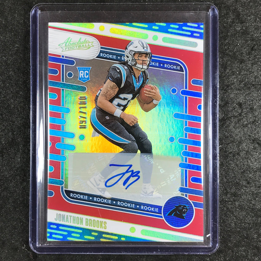 2024 Absolute Football JONATHON BROOKS Signature Rookies Auto Red 97/100