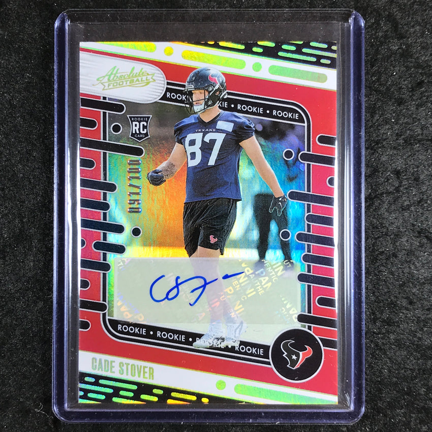 2024 Absolute Football CADE STOVER Signature Rookies Auto Red 91/100
