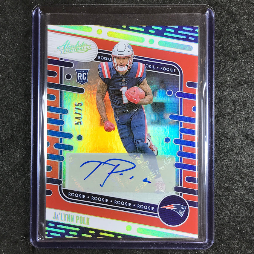 2024 Absolute Football JA'LYNN POLK Signature Rookies Auto Orange 54/75