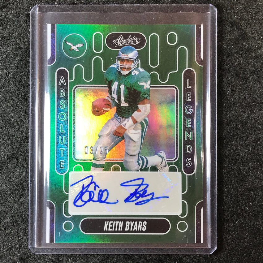 2024 Absolute Football KEITH BYARS Absolute Legends Auto Green 3/25