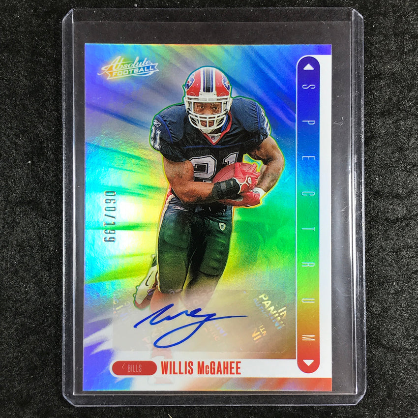 2024 Absolute Football WILLIS MCGAHEE Spectrum Signatures Auto 60/199