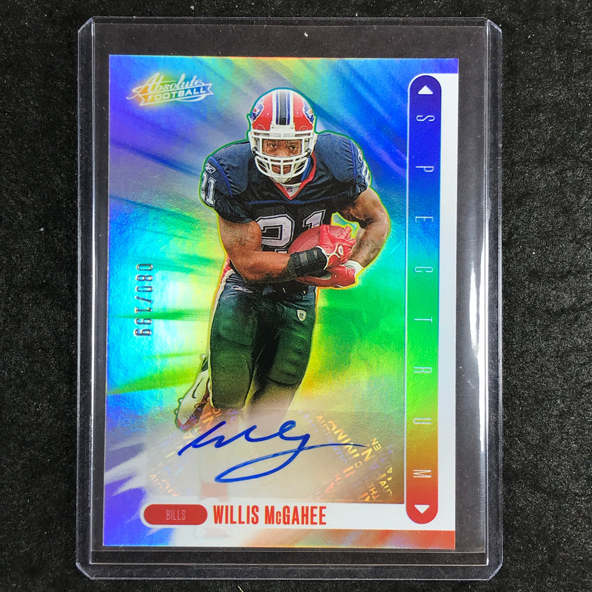 2024 Absolute Football WILLIS MCGAHEE Spectrum Signatures Auto 80/199