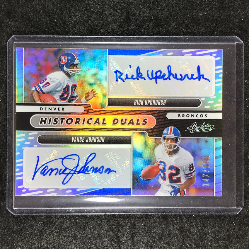 2024 Absolute Football RICK UPCHURCH VANCE JOHNSON Historical Duals Auto 147/199