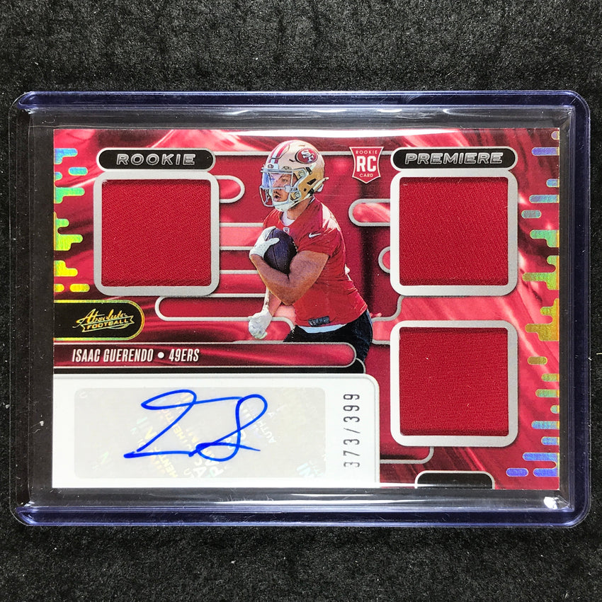 2024 Absolute Football ISAAC GUERENDO Rookie Premiere Materials Auto 373/399