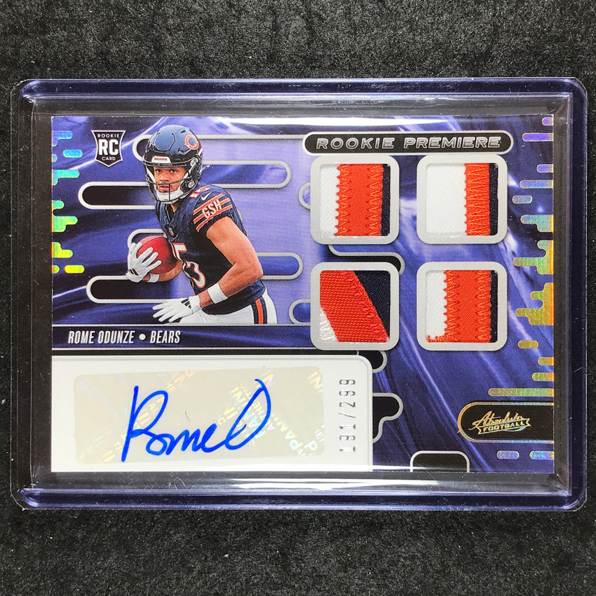 2024 Absolute Football ROME ODUNZE Rookie Premiere Materials Auto Quad 191/299