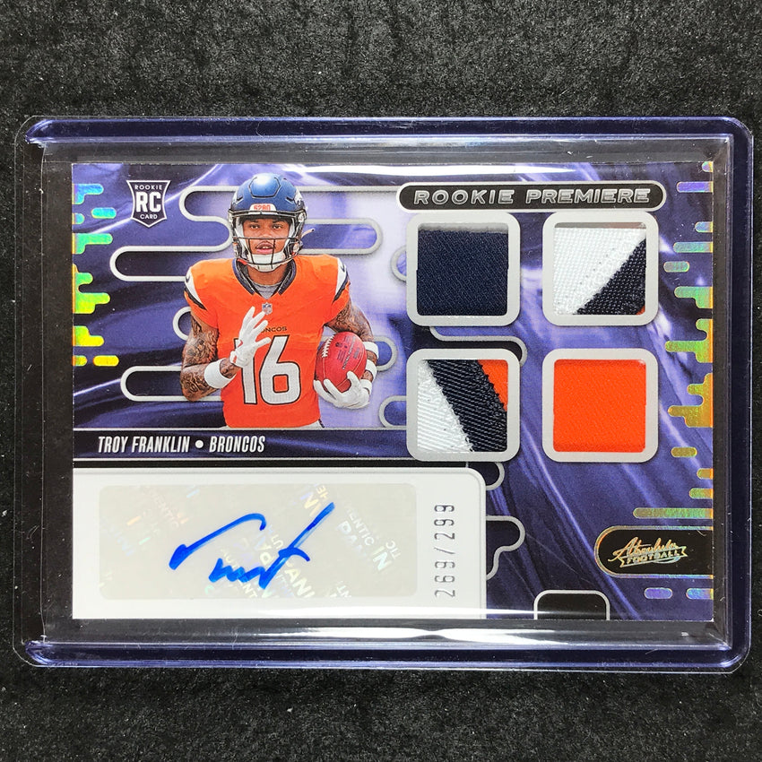 2024 Absolute Football TROY FRANKLIN Rookie Premiere Materials Auto Quad 269/299