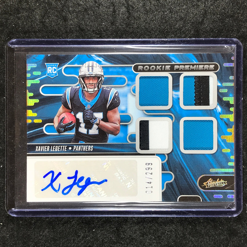 2024 Absolute Football XAVIER LEGETTE Rookie Premiere Materials Auto Quad 14/299