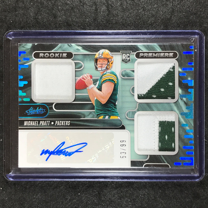 2024 Absolute Football MICHAEL PRATT Rookie Premiere Materials Patch Auto 53/99