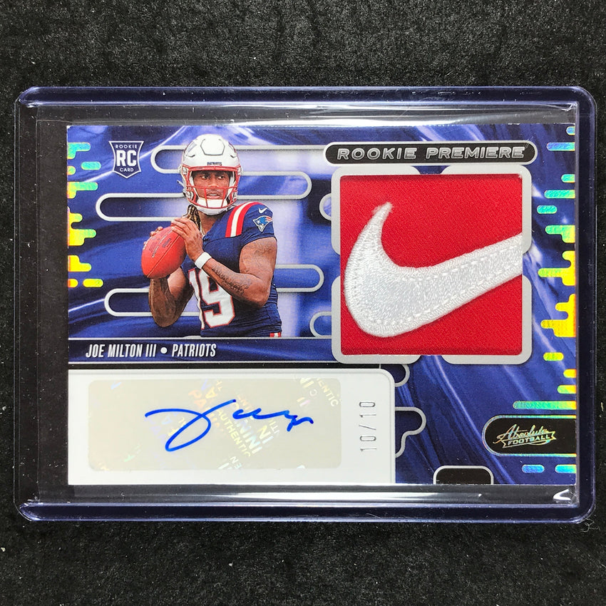 2024 Absolute Football JOE MILTON III Rookie Premiere Materials Auto Patch 10/10