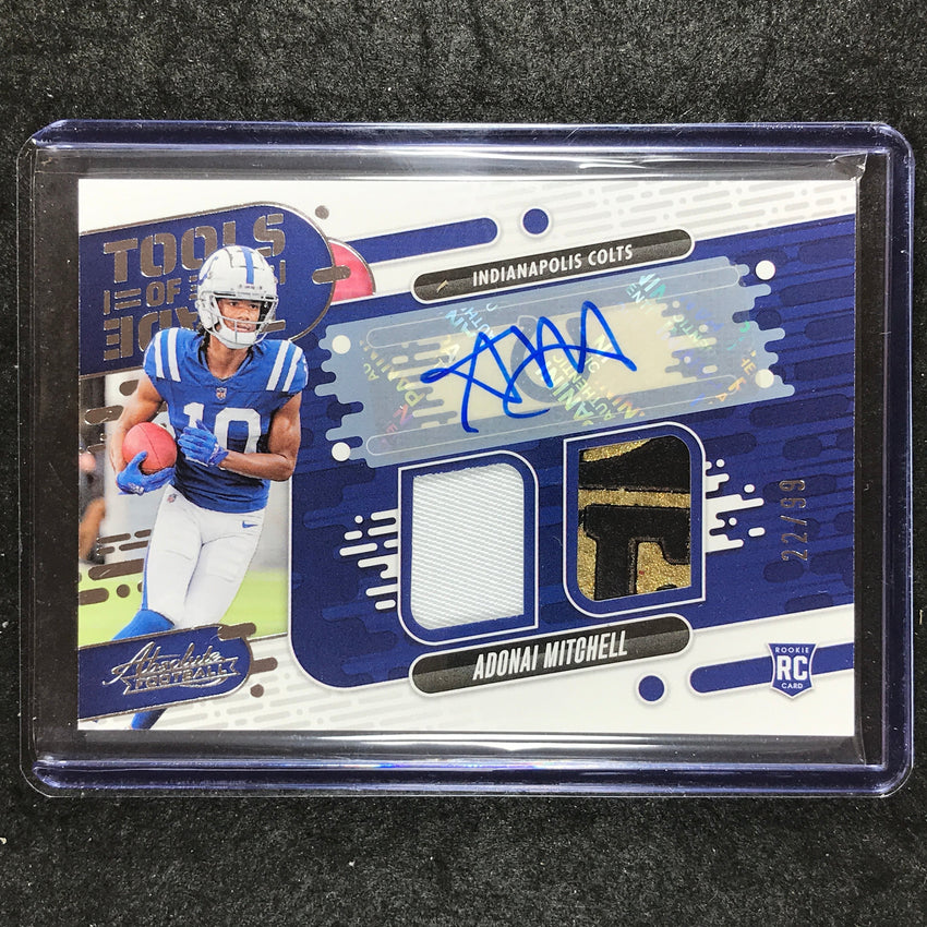 2024 Absolute Football ADONAI MITCHELL Tools of the Trade Rookie Auto 22/99