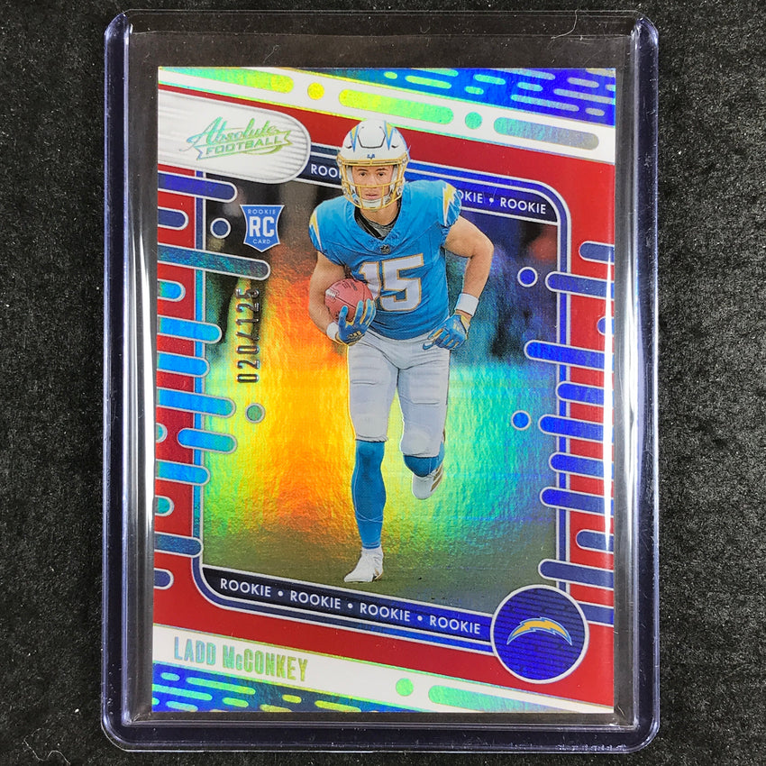 2024 Absolute Football LADD MCCONKEY Rookie Base Red Spectrum 20/125 #134