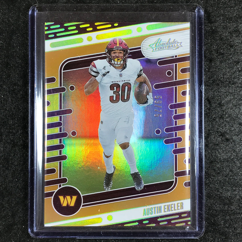 2024 Absolute Football AUSTIN EKELER Base Orange Spectrum 59/75 #100