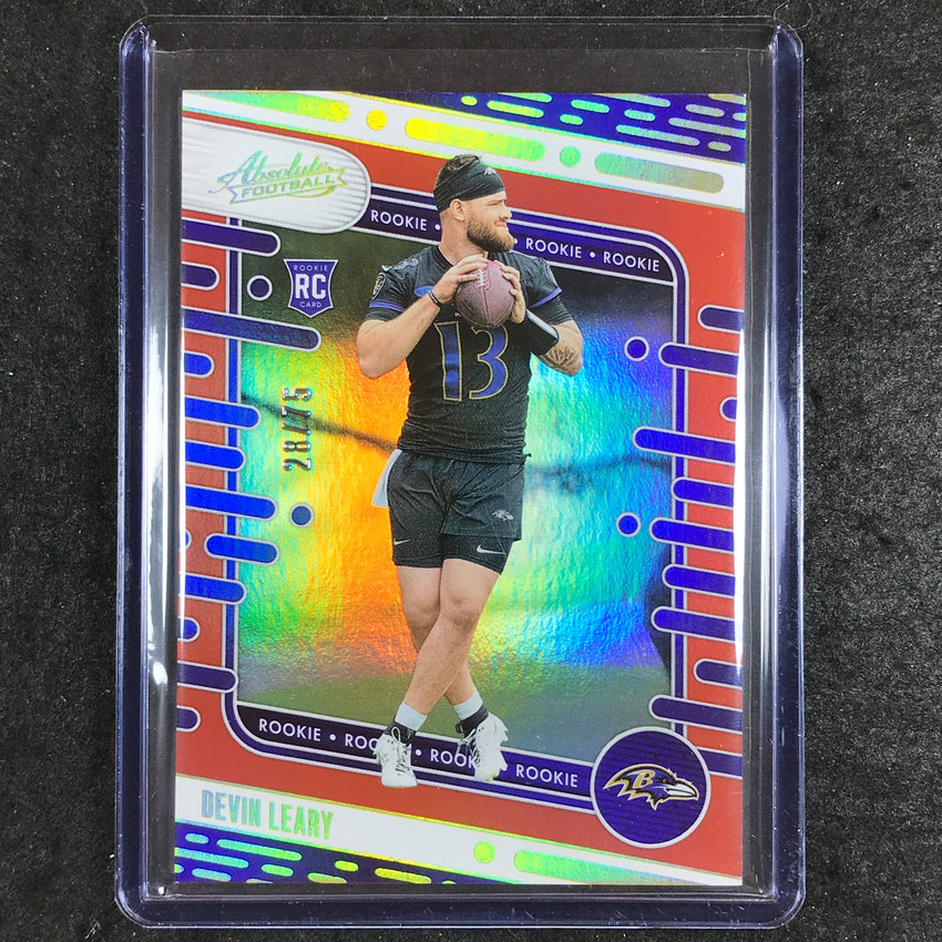 2024 Absolute Football DEVIN LEARY Rookie Base Orange Spectrum 28/75 #198