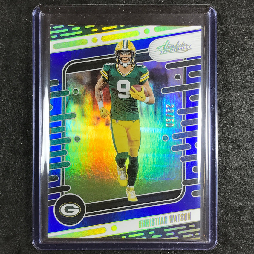 2024 Absolute Football CHRISTIAN WATSON Base Blue Spectrum 29/50 #39