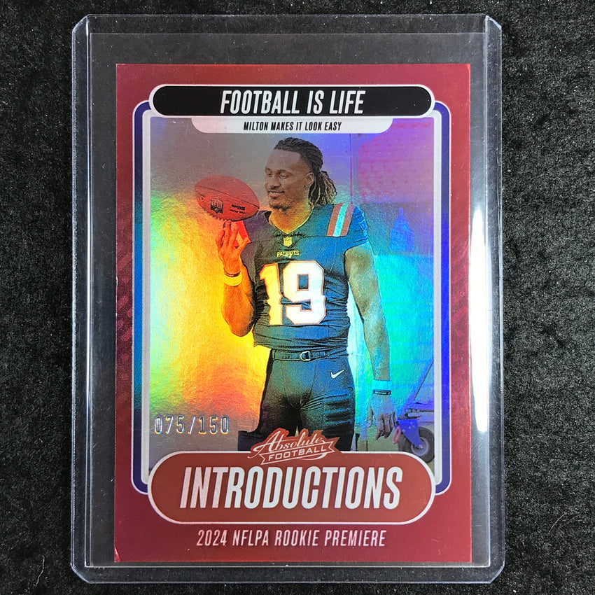 2024 Absolute Football JOE MILTON III Introductions Rookie Red 75/150