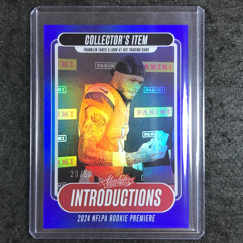 2024 Absolute Football TROY FRANKLIN Introductions Rookie Blue 29/50