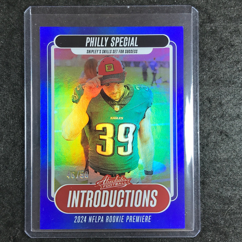 2024 Absolute Football WILL SHIPLEY Introductions Rookie Blue 46/50