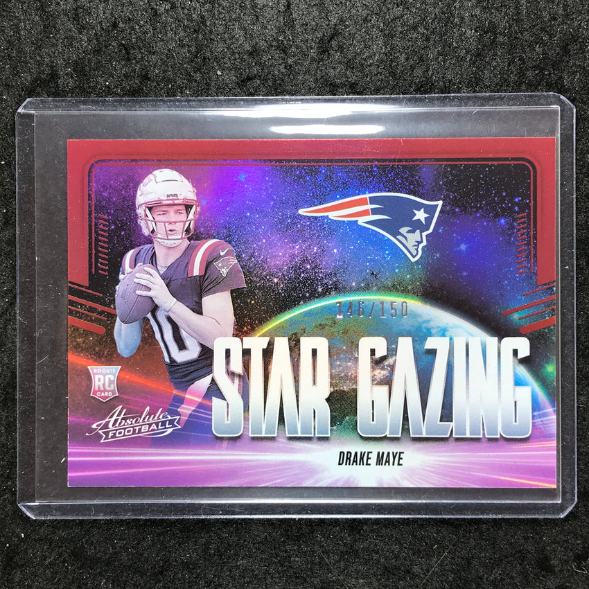 2024 Absolute Football DRAKE MAYE Star Gazing Rookie Red 146/150