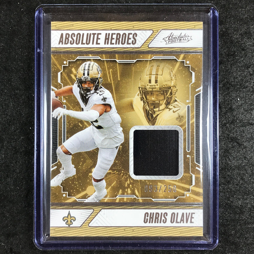 2024 Absolute Football CHRIS OLAVE Absolute Heroes Jersey Relic 93/250
