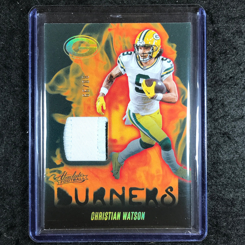 2024 Absolute Football CHRISTIAN WATSON Absolute Burners Patch Relic Gold 88/99