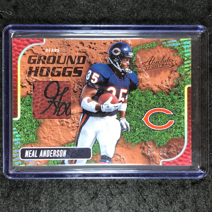 2024 Absolute Football NEAL ANDERSON Ground Hoggs Ball Relic Gold 84/99