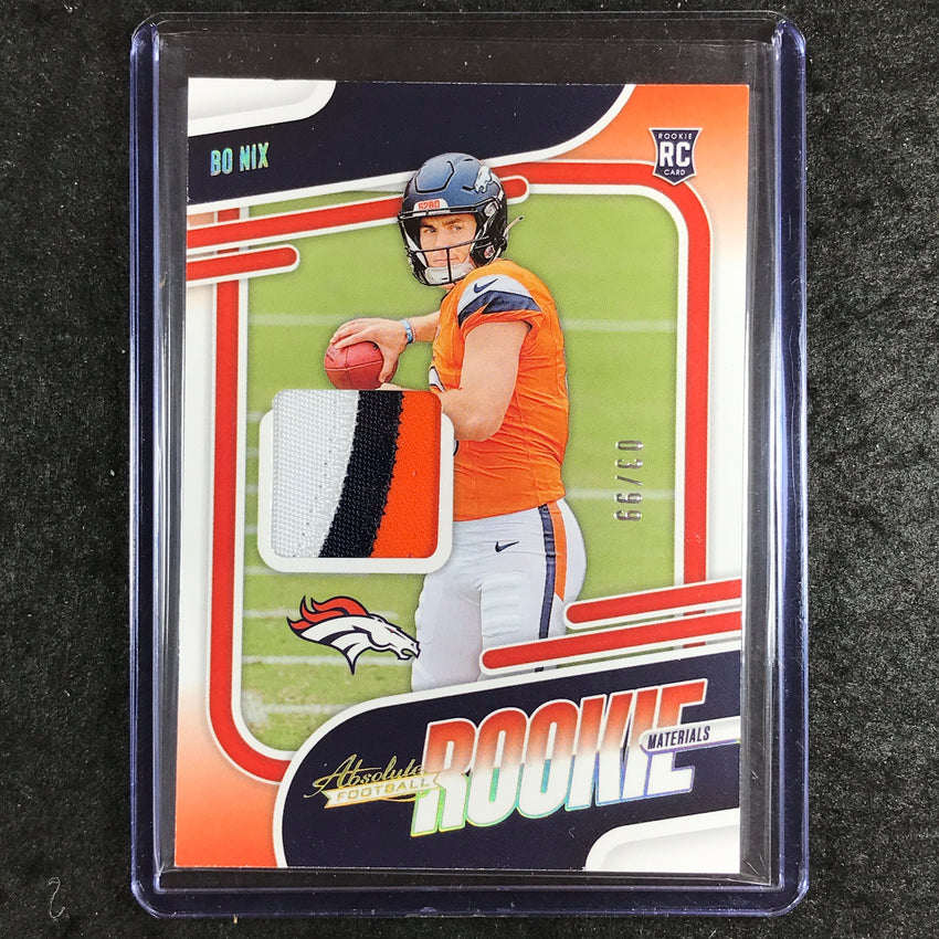 2024 Absolute Football BO NIX Rookie Materials Patch Relic Gold 3/99