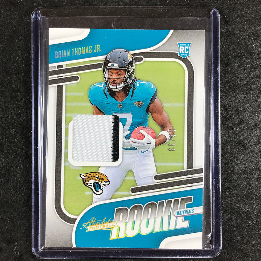 2024 Absolute Football BRIAN THOMAS JR. Rookie Materials Patch Relic Gold 66/99