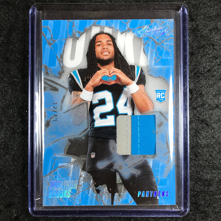 2024 Absolute Football JONATHON BROOKS Rookie Force Patch Relic Silver 12/49