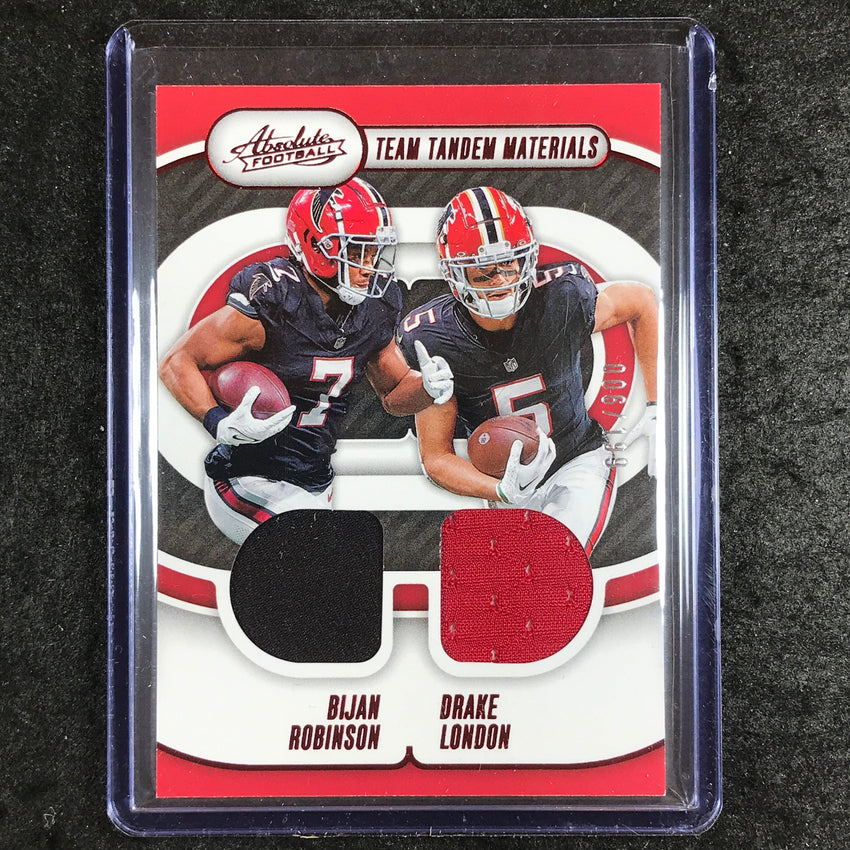 2024 Absolute Football BIJAN ROBINSON DRAKE LONDON Team Tandem Dual Jersey 6/199