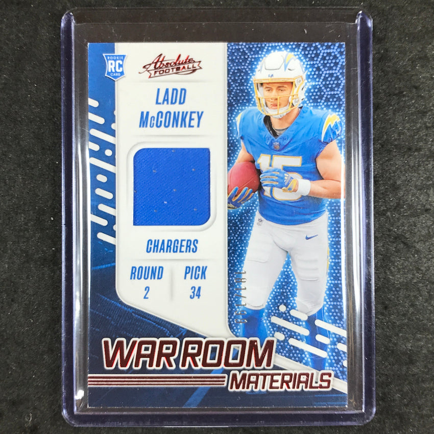 2024 Absolute Football LADD MCCONKEY War Room Materials Rookie Jersey 181/199